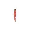 Bodystocking rouge ouvert à l'entrejambe 